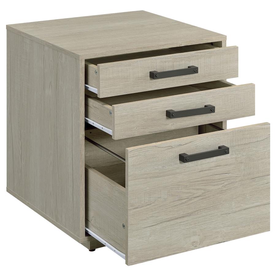 Loomis 3-drawer Square File Cabinet by Coaster