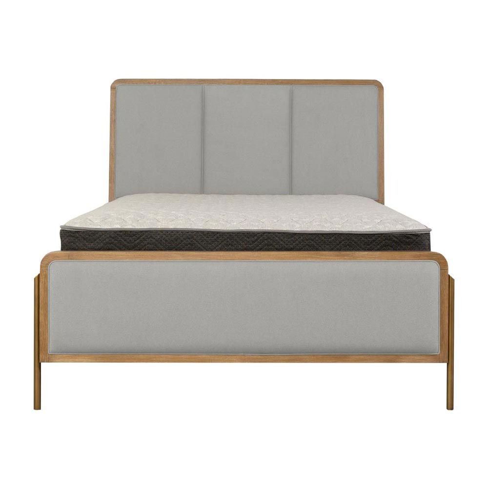 Queen Arini Grey Upholstered Panel Bed by Coaster