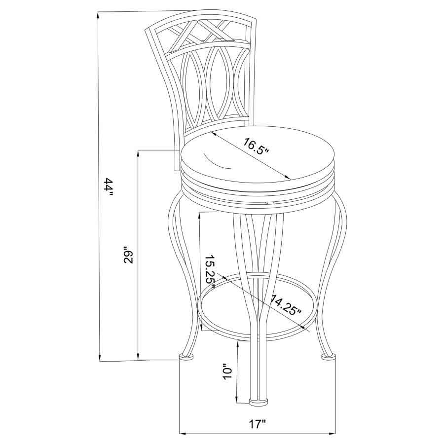 Adamsville Swivel Bar Stool (includes 1 bar stool) by Coaster