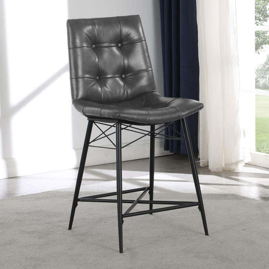 Aiken Charcoal Counter Height Chairs (includes 2 chairs) by Coaster