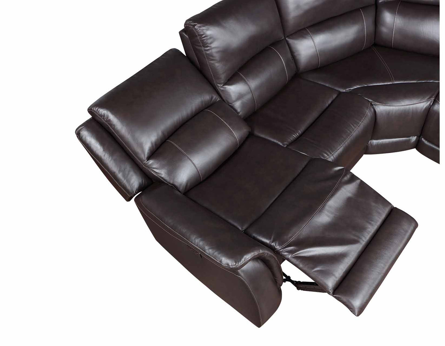 Alexandria Chocolate Powered Reclining Sectional by Steve Silver