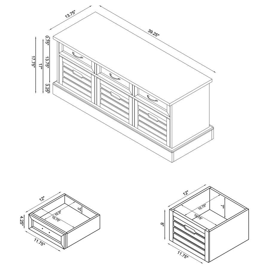 Alma Storage Bench by Coaster