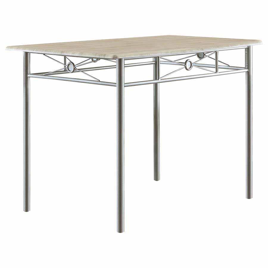 Anna Fontana Brushed Silver Dining Set by Coaster