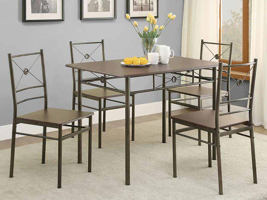 Anna Fontana Dark Bronze Dining Set by Coaster