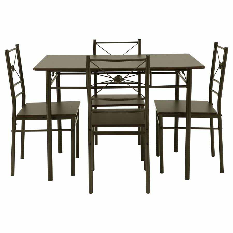 Anna Fontana Dark Bronze Dining Set by Coaster