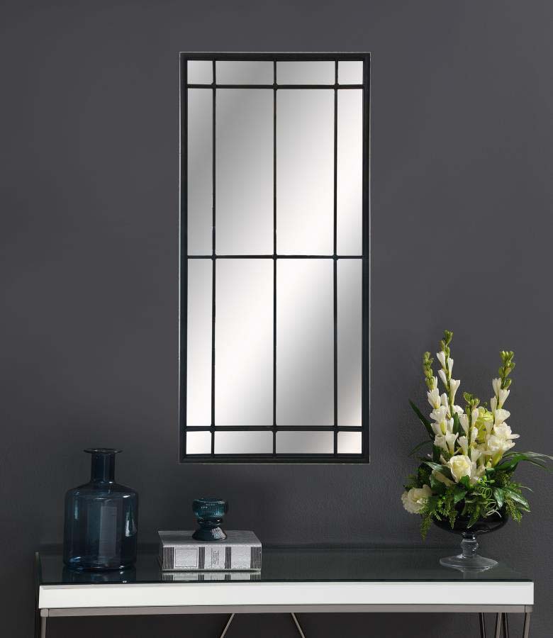 Annetta Rectangular Window Pane Wall Mirror - Thumbnail 3
