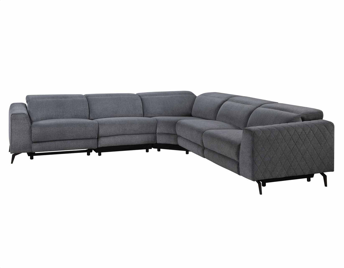 Assisi 5-piece Modular Dual-Power Reclining Sectional by Steve Silver