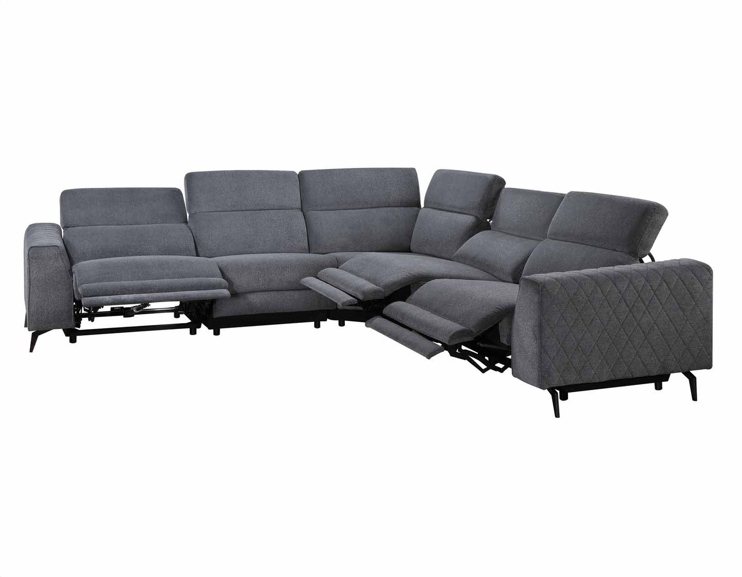 Assisi 5-piece Modular Dual-Power Reclining Sectional by Steve Silver