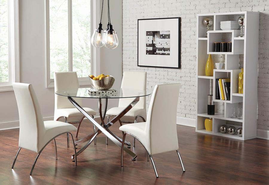 Round glass dining table for online 4