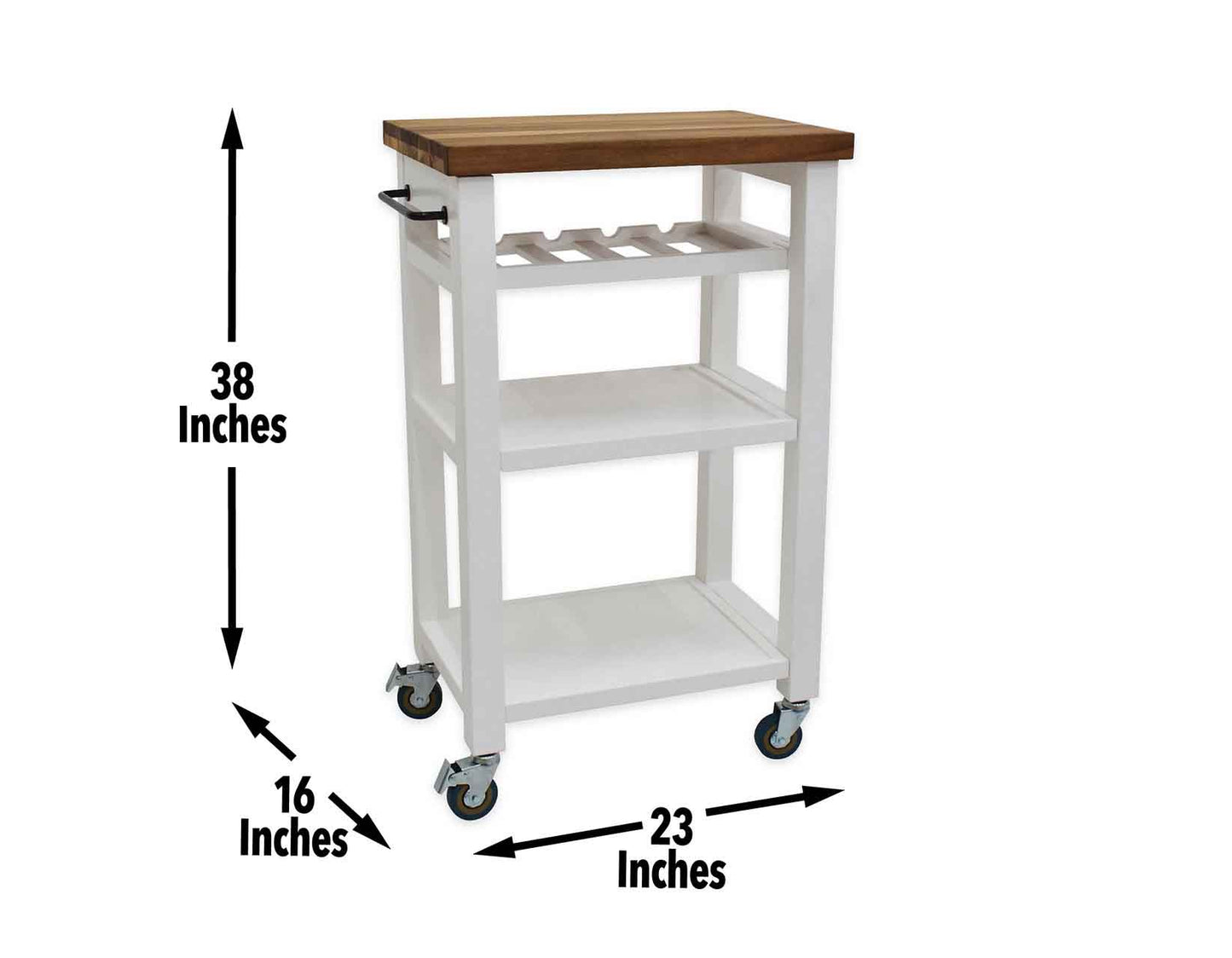 Belden White Kitchen Cart by Steve Silver