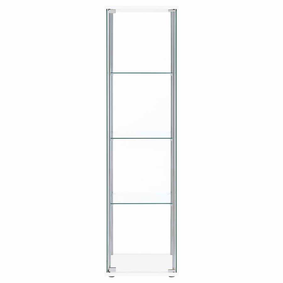 Bellatrix Glass White Curio Cabinet Cabinet by Coaster