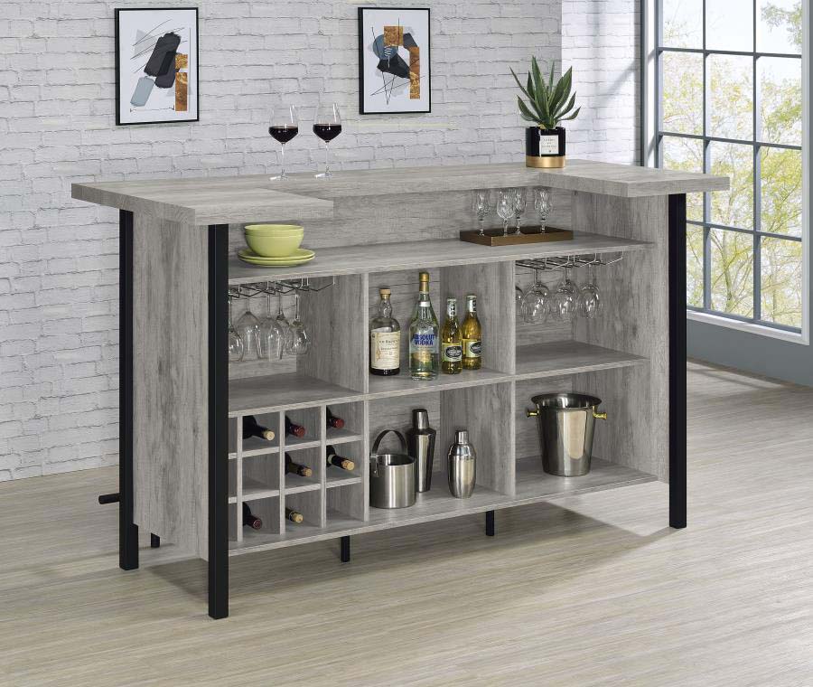 Bellemore Rustic Oak Bar Unit by Coaster