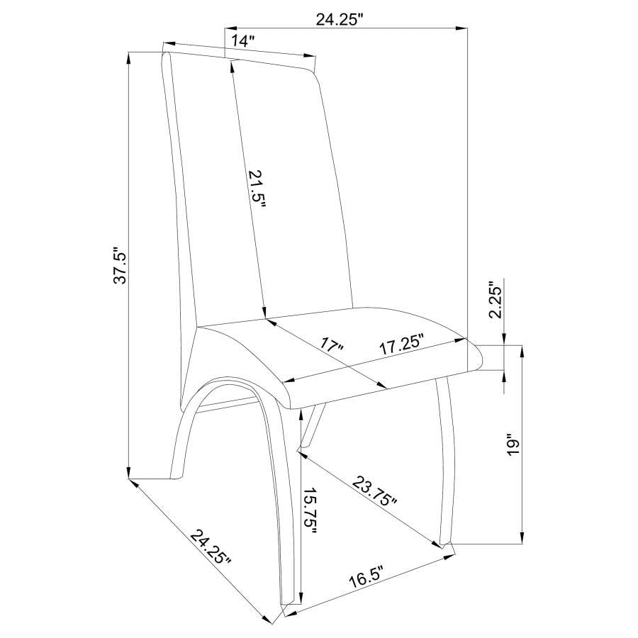 Bishop Dining Chairs (includes 2 chairs) by Coaster