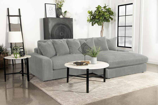 Blaine Fog Reversible Chaise Sectional by Coaster