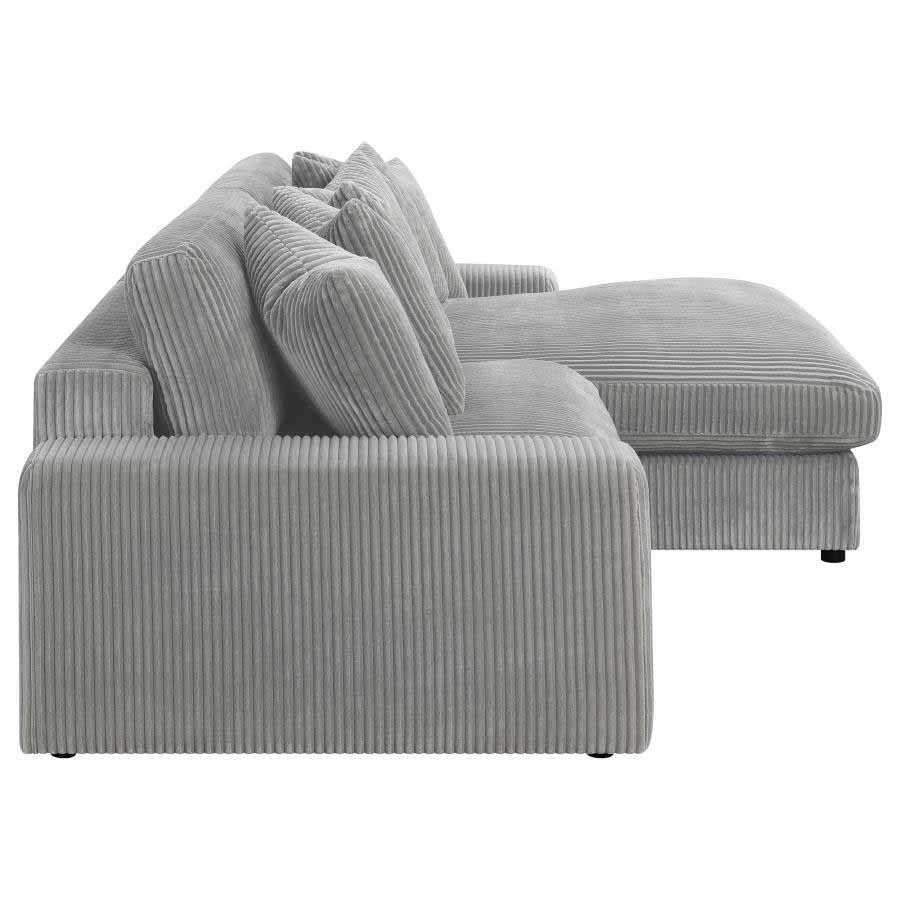 Blaine Fog Reversible Chaise Sectional by Coaster