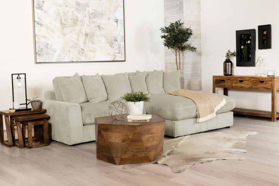 Blaine Sand Reversible Chaise Sectional Sofa by Coaster