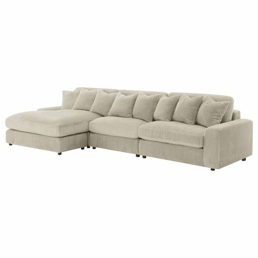 Blaine Sand Reversible Chaise Sectional Sofa by Coaster