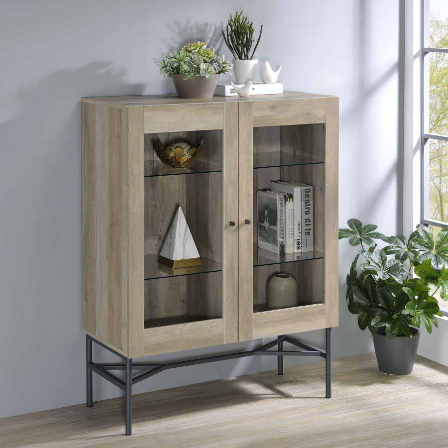 Bonilla Dark Pine 2-Door Cabinet by Coaster