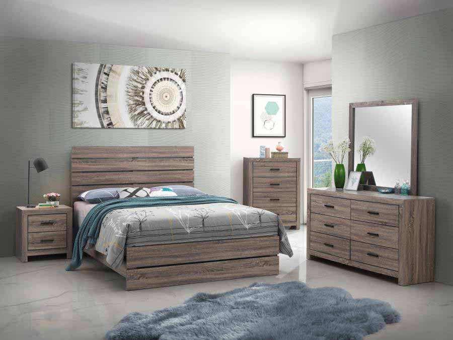 King Brantford Coastal White 4-Piece Bedroom Set by Coaster