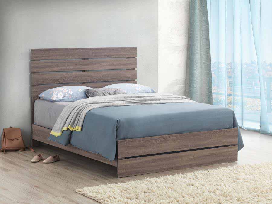 Queen Brantford Barrel Oak Bed Frame by Coaster