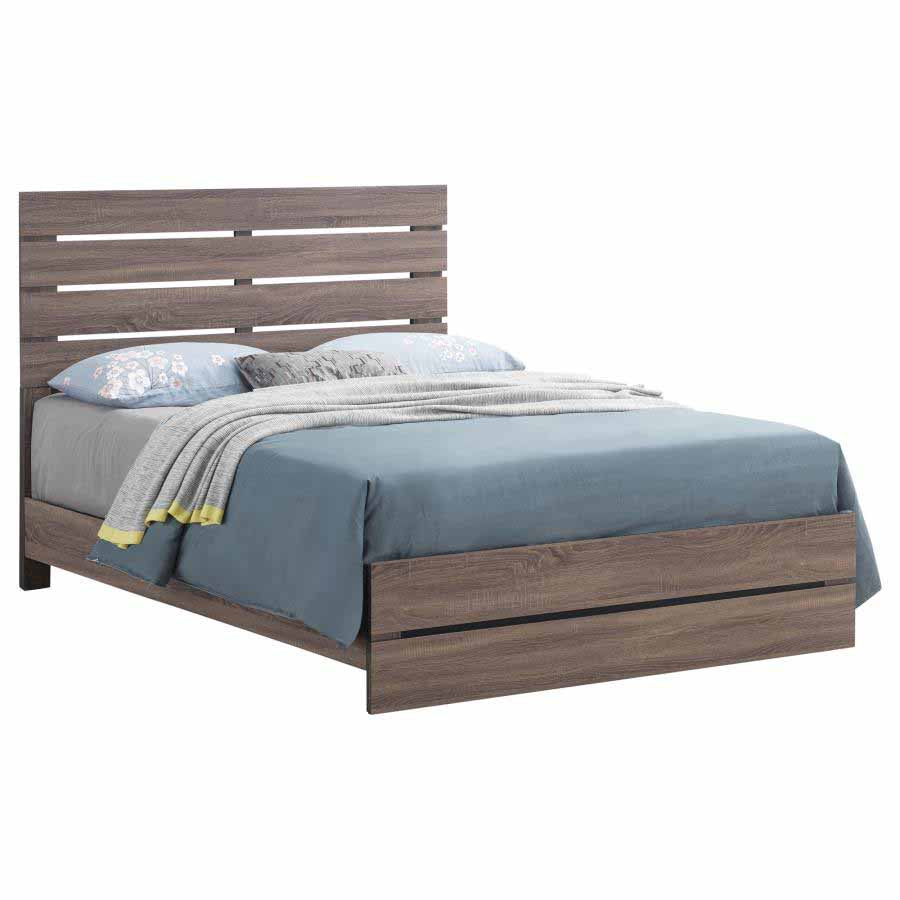 Queen Brantford Barrel Oak Bed Frame by Coaster