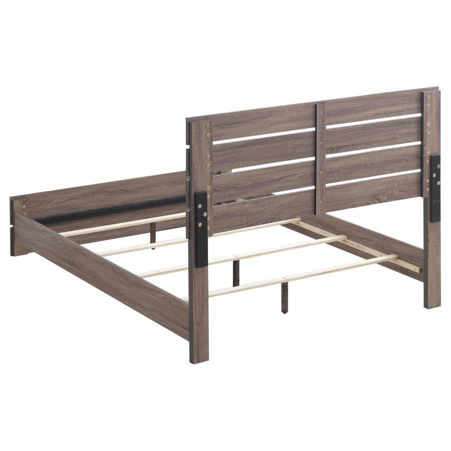 Queen Brantford Barrel Oak Bed Frame by Coaster