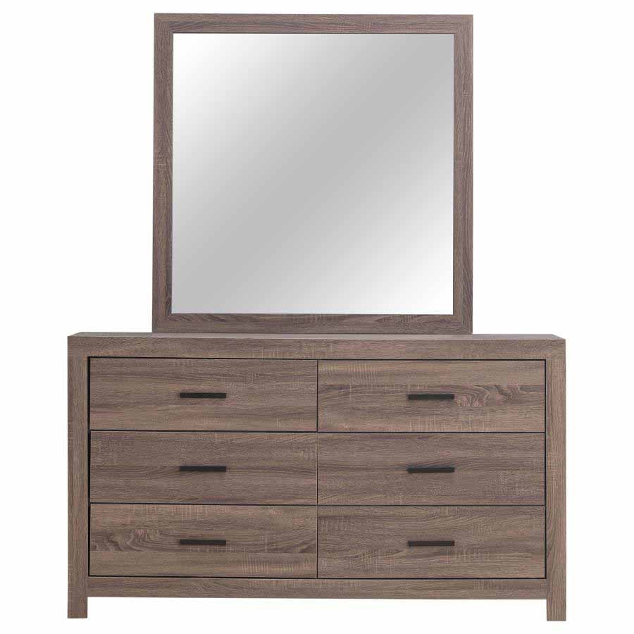 Brantford Barrel Oak Mirror by Coaster