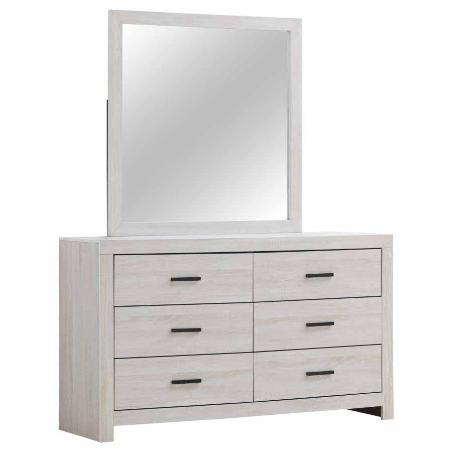 Brantford Coastal White Dresser with Mirror by Coaster