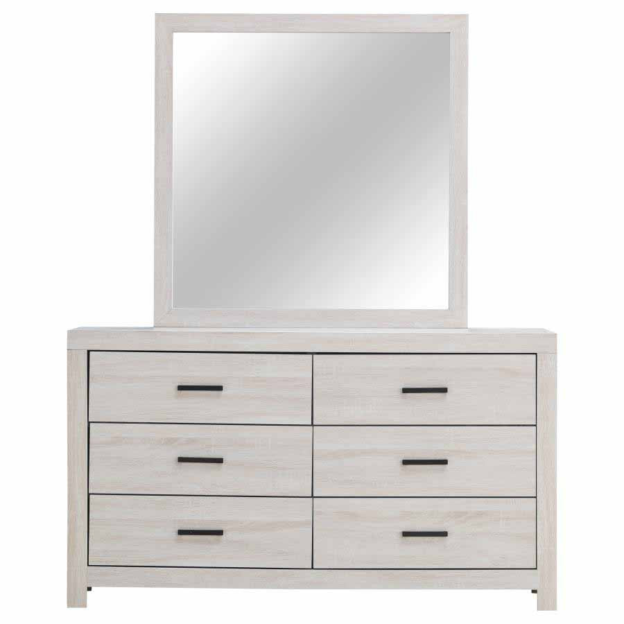 Brantford Coastal White Dresser with Mirror by Coaster