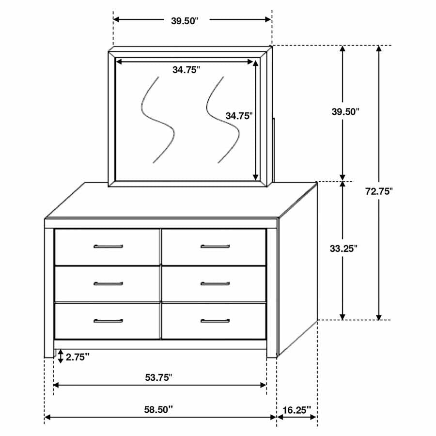 Brantford Barrel Oak Dresser by Coaster