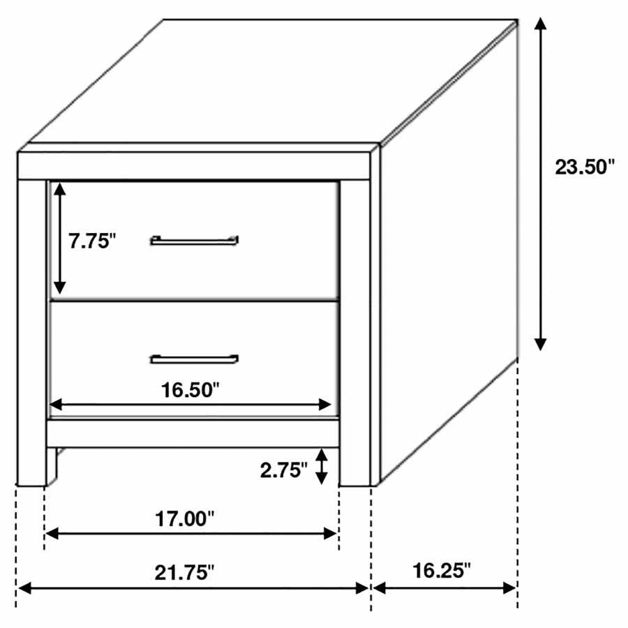 Brantford Coastal White Nightstand by Coaster