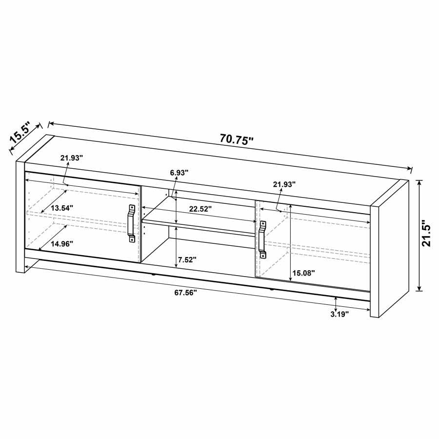 Burke 2-Door TV Stand by Coaster