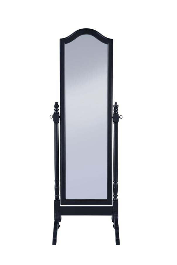Cabot Black Cheval Mirror by Coaster