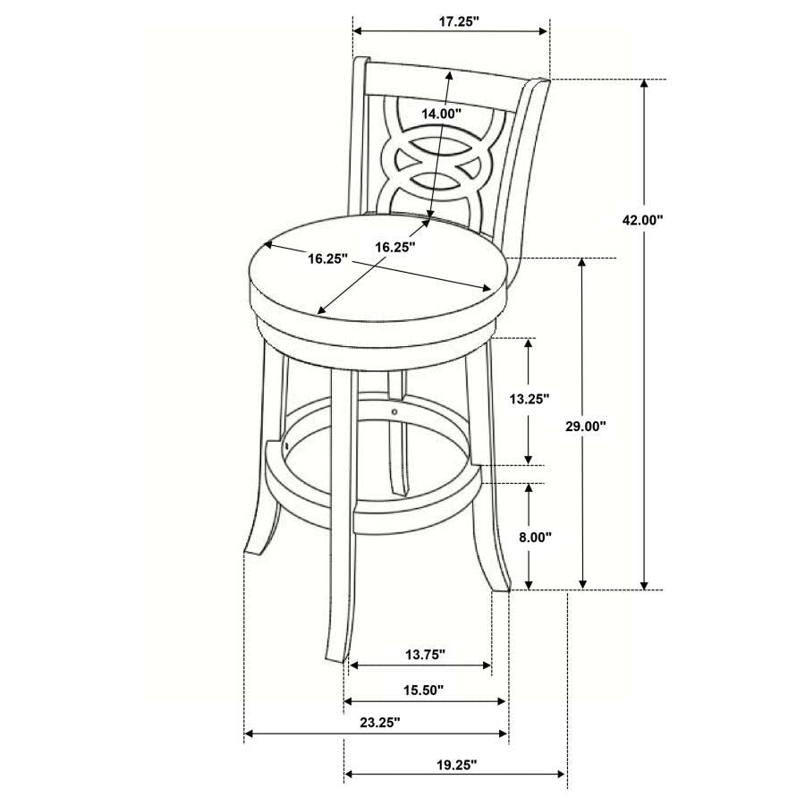 Calecita Swivel Bar Stools (includes 2 bar stools) by Coaster