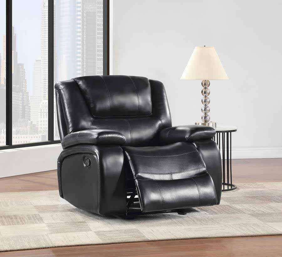 Camila Black Glider Recliner by Coaster