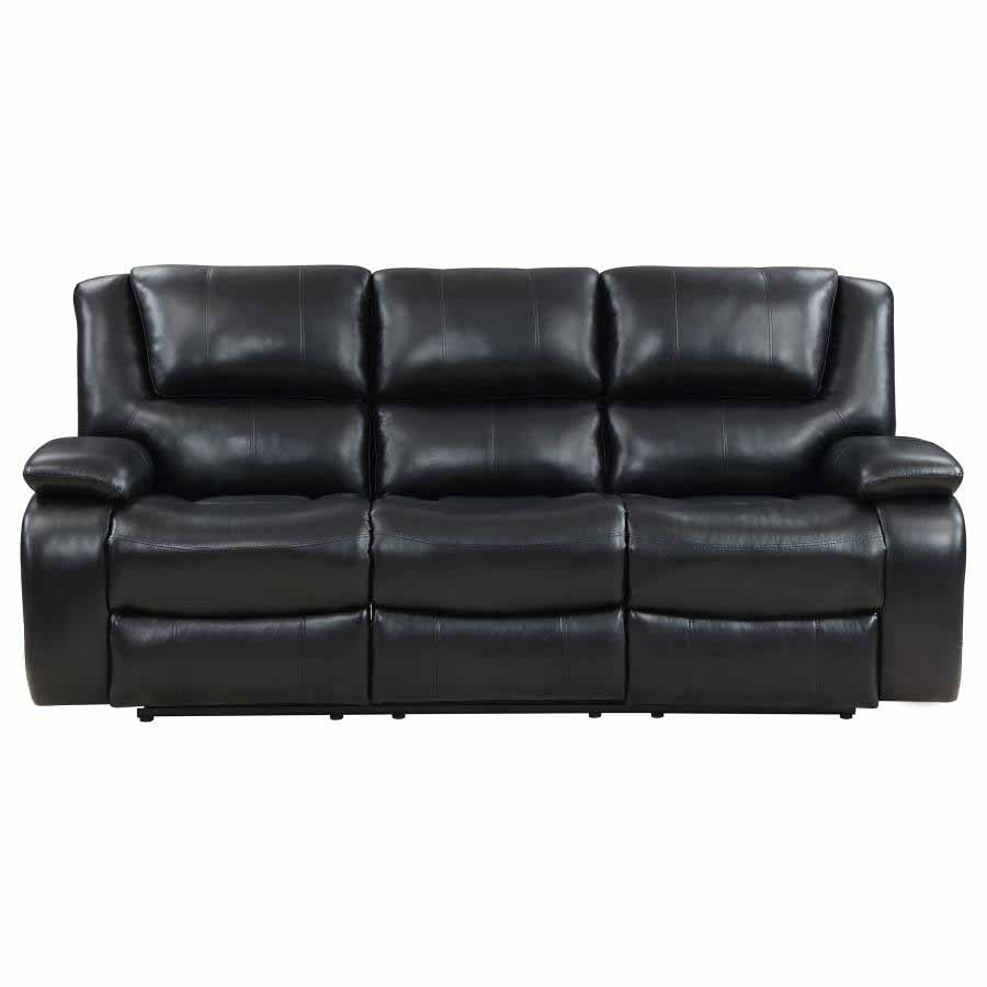 Camila Black Reclining Sofa by Coaster