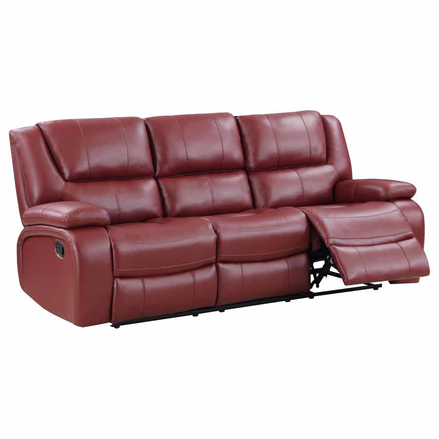 Camila Red Reclining Sofa and Love Seat by Coaster