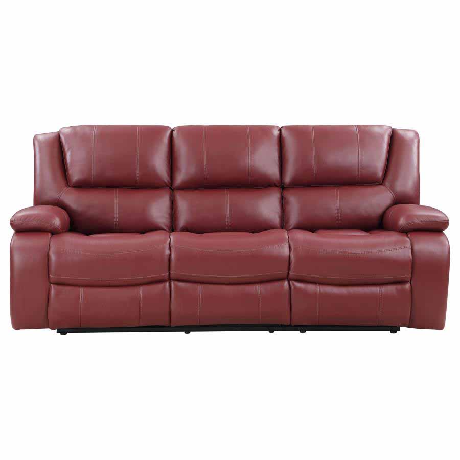 Camila Red Reclining Sofa and Love Seat by Coaster