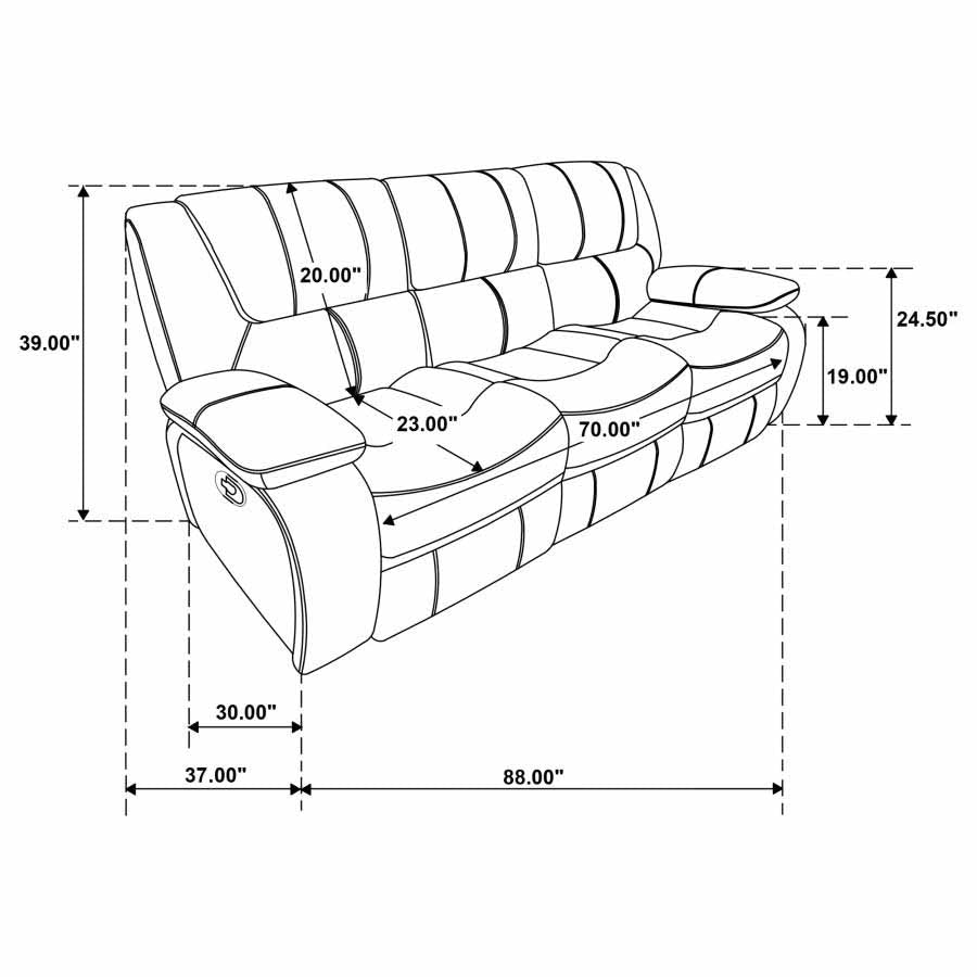 Camila Red Reclining Sofa, Love Seat, & Chair by Coaster