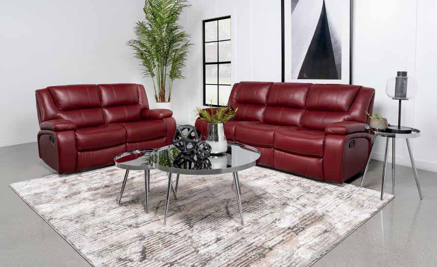 Camila Red Reclining Love Seat by Coaster