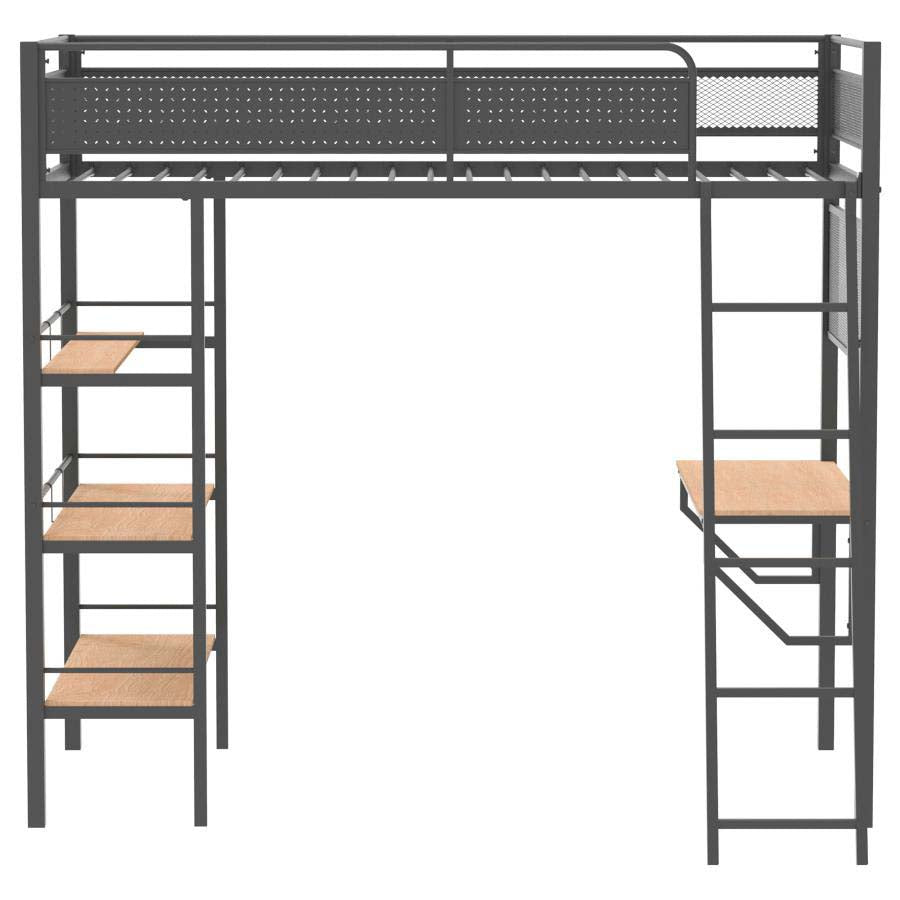 Campus Black Twin Workstation Loft Bed by Coaster