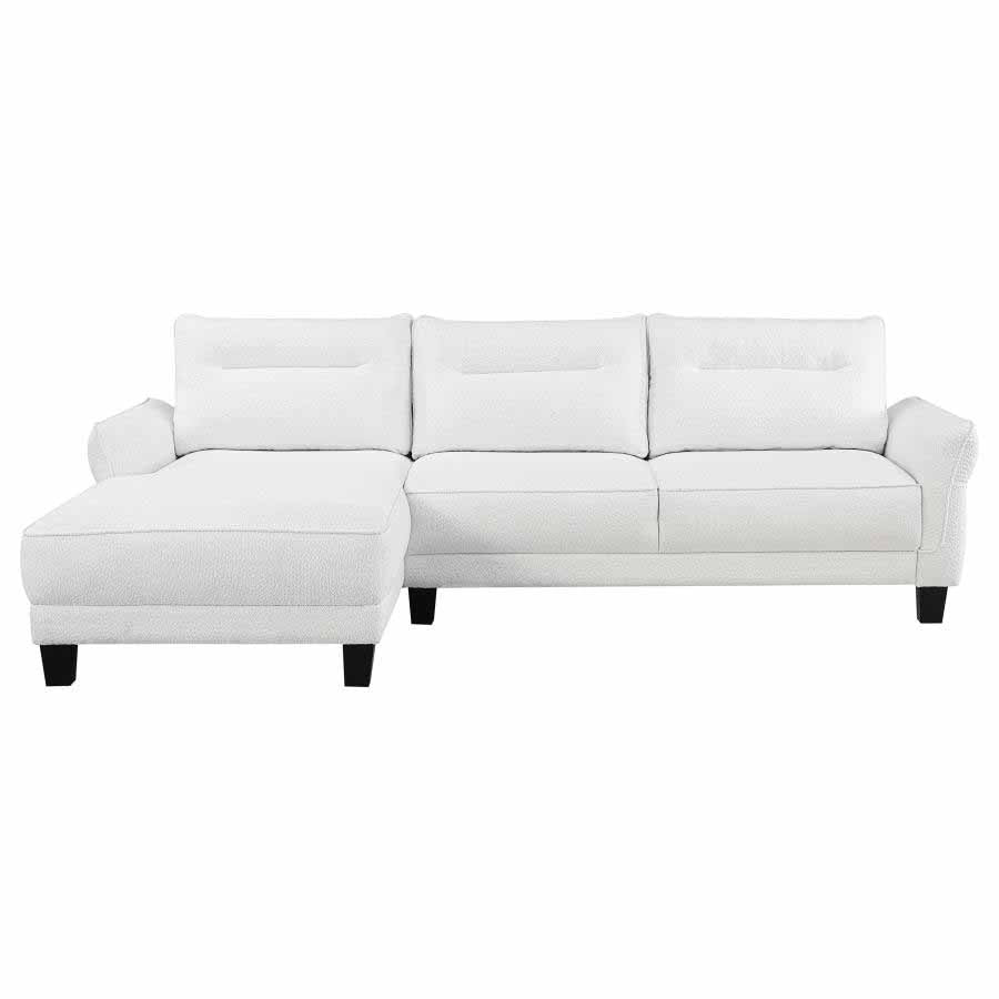 Felicity Queen Bedroom Set with Caspian White Sectional Package Deal