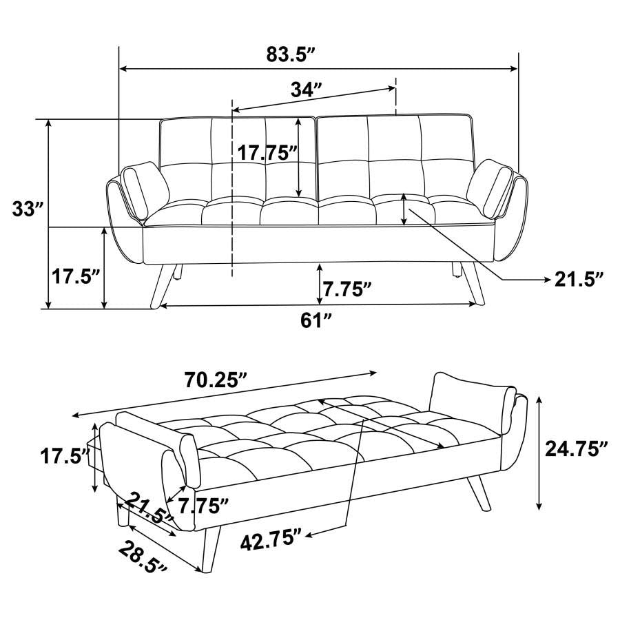 Caufield Blue Sofa Bed by Coaster