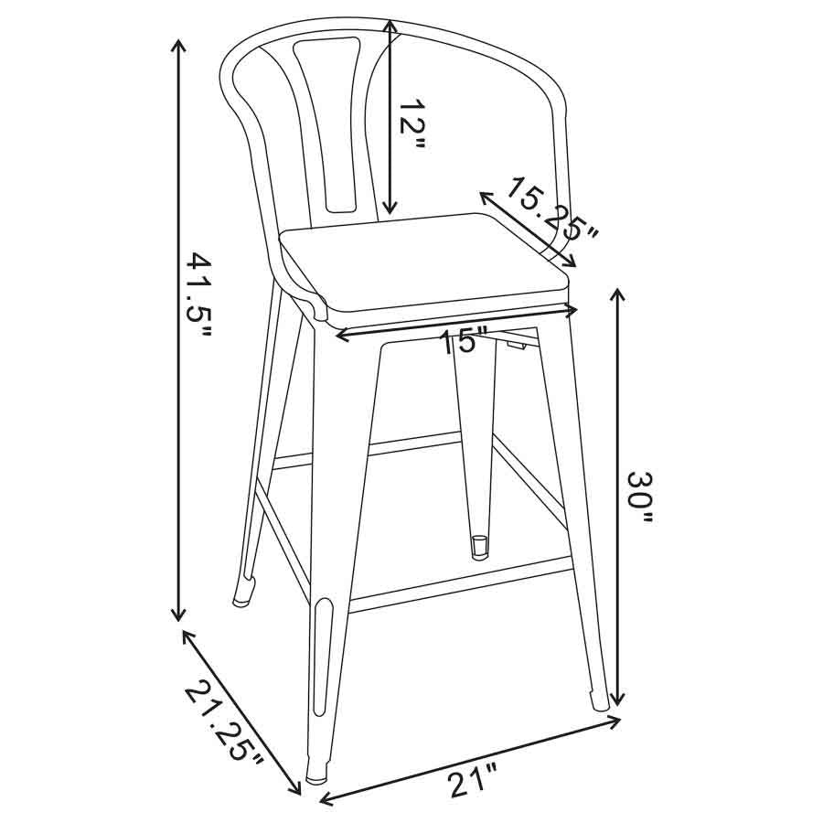 Cavalier Bar Stools (includes 2 stools) by Coaster