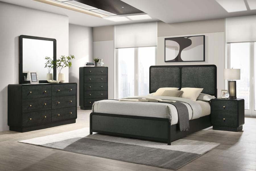 Queen Cavelle Upholstered Bed Frame by Coaster