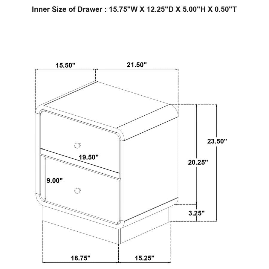 Cavelle Nightstand by Coaster