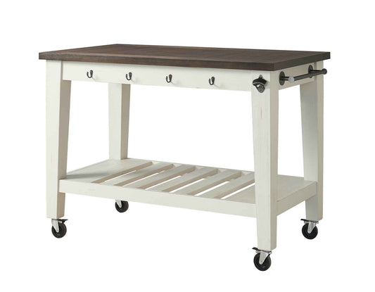 Cayla Two-Tone Kitchen Cart by Steve Silver