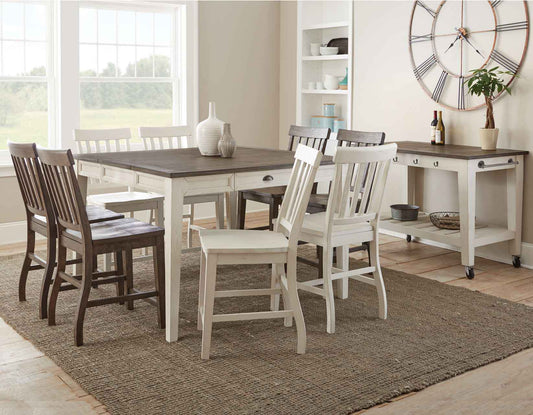 Cayla Counter Height Set (table and 6 chairs) by Steve Silver
