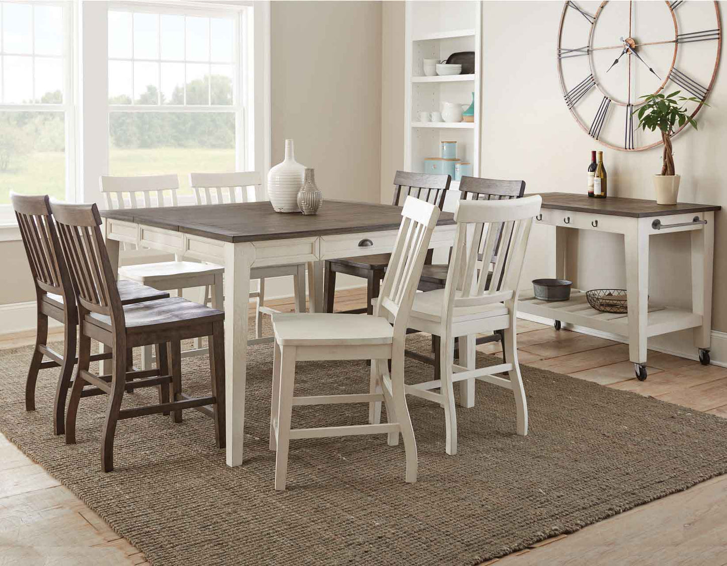 Cayla Dark Oak Counter Height Chairs (includes 2 chairs) by Steve Silver