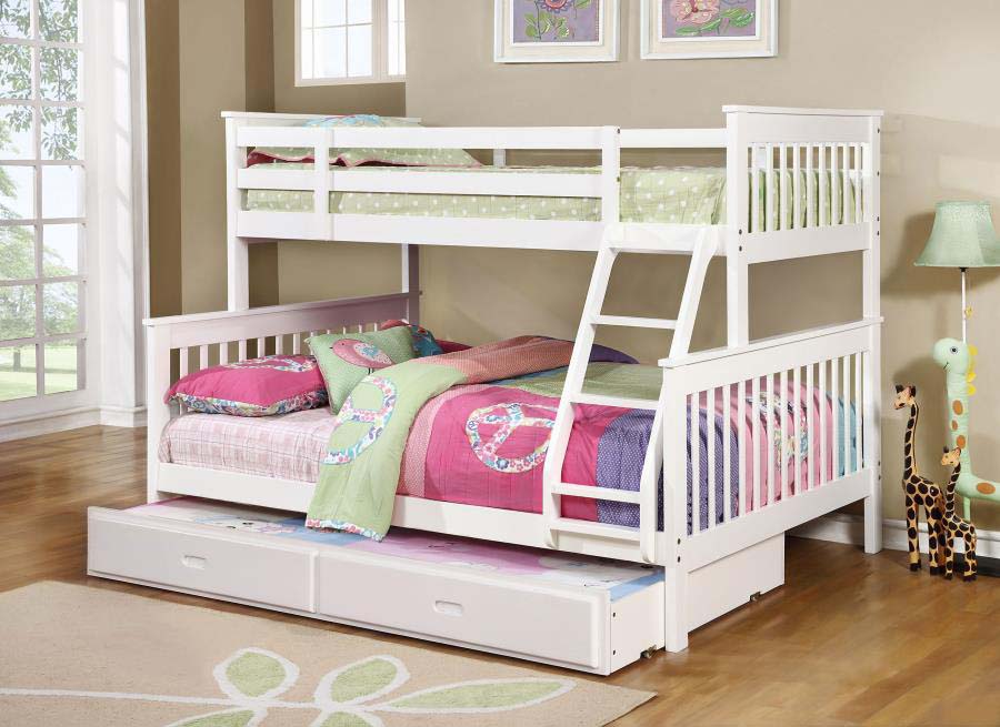 Chapman White Twin/Full Bunk Bed by Coaster